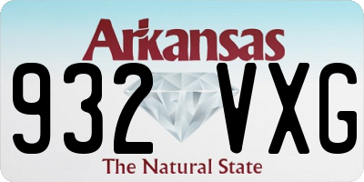 AR license plate 932VXG