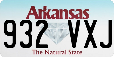 AR license plate 932VXJ