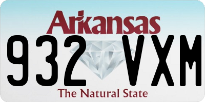 AR license plate 932VXM
