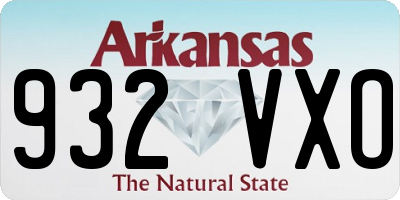 AR license plate 932VXO