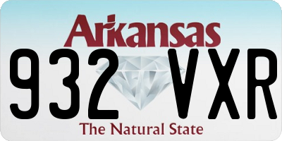 AR license plate 932VXR