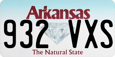 AR license plate 932VXS