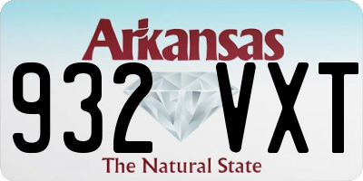 AR license plate 932VXT