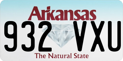 AR license plate 932VXU