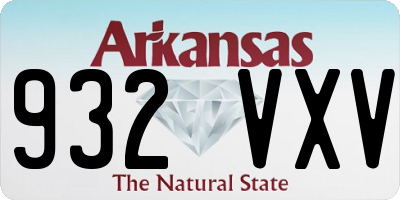 AR license plate 932VXV