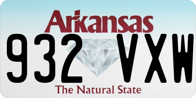 AR license plate 932VXW