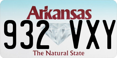 AR license plate 932VXY