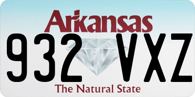 AR license plate 932VXZ