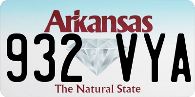 AR license plate 932VYA