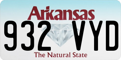 AR license plate 932VYD