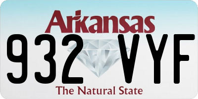 AR license plate 932VYF