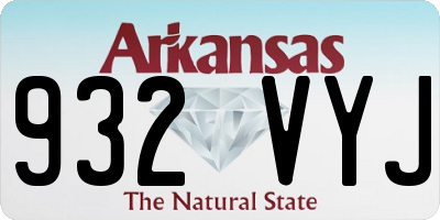 AR license plate 932VYJ