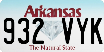 AR license plate 932VYK