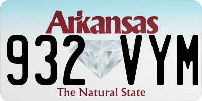 AR license plate 932VYM