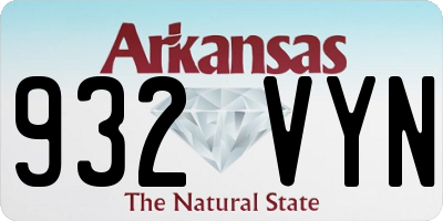 AR license plate 932VYN