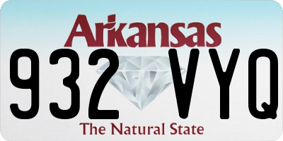 AR license plate 932VYQ