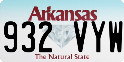 AR license plate 932VYW