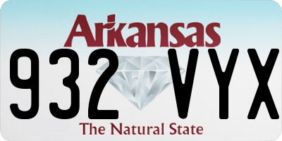 AR license plate 932VYX