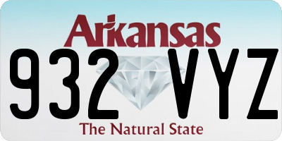 AR license plate 932VYZ