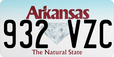 AR license plate 932VZC