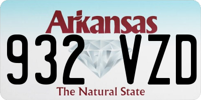 AR license plate 932VZD