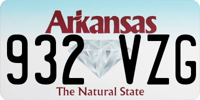 AR license plate 932VZG