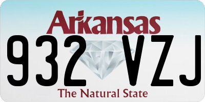 AR license plate 932VZJ