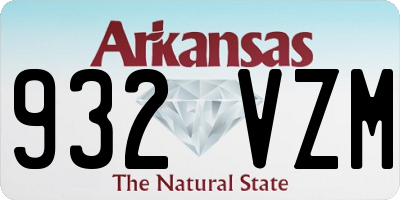 AR license plate 932VZM