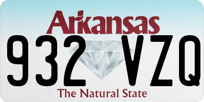 AR license plate 932VZQ