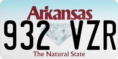 AR license plate 932VZR