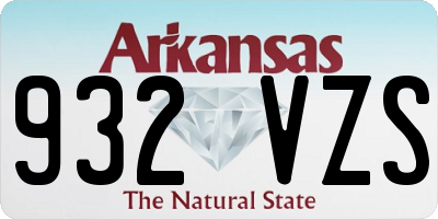 AR license plate 932VZS