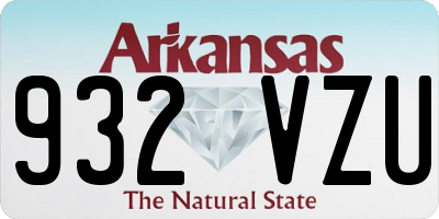 AR license plate 932VZU