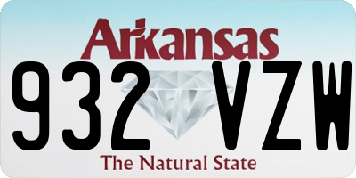 AR license plate 932VZW