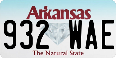 AR license plate 932WAE