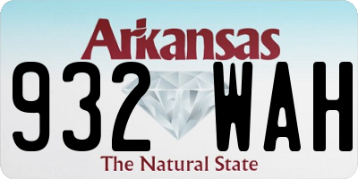 AR license plate 932WAH