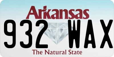 AR license plate 932WAX