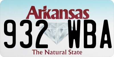 AR license plate 932WBA