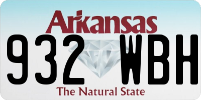 AR license plate 932WBH