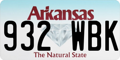 AR license plate 932WBK