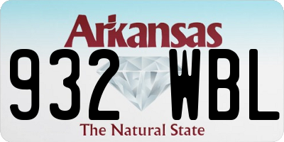 AR license plate 932WBL