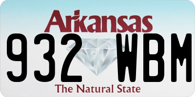 AR license plate 932WBM