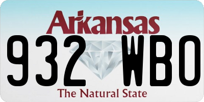 AR license plate 932WBO