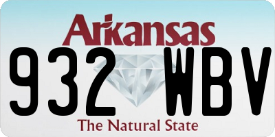 AR license plate 932WBV