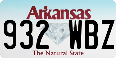 AR license plate 932WBZ