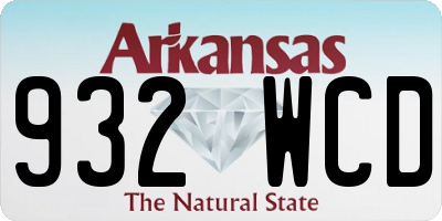 AR license plate 932WCD