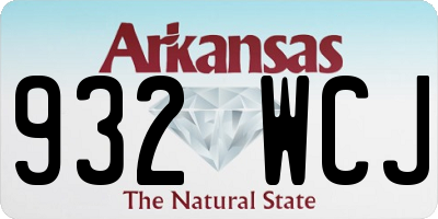 AR license plate 932WCJ