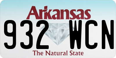 AR license plate 932WCN