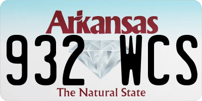 AR license plate 932WCS