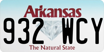 AR license plate 932WCY
