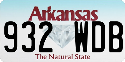 AR license plate 932WDB